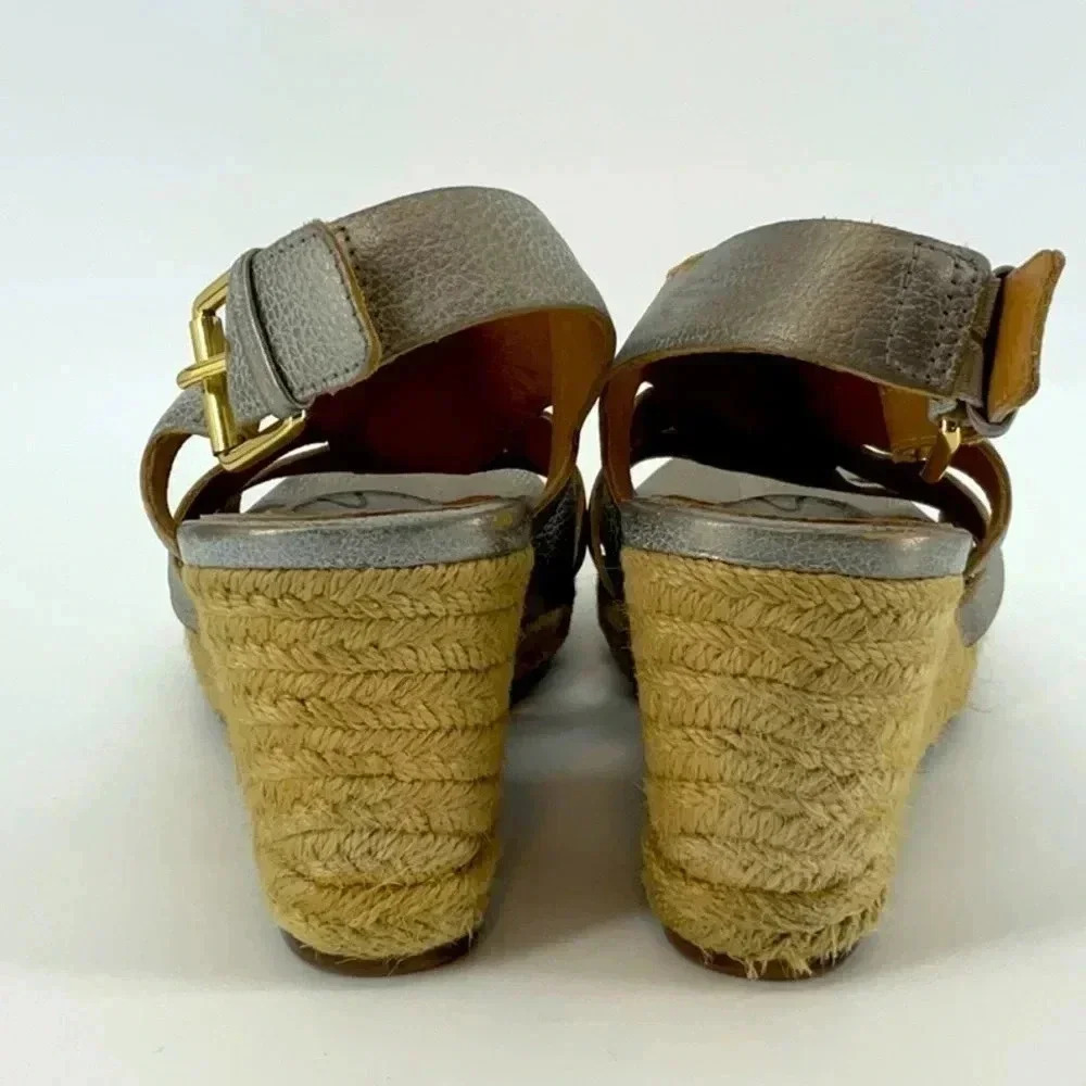 CLARK ESPRADRILLA LEATHER SANDALS - Picture 2 of 6